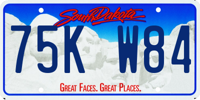 SD license plate 75KW84