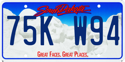 SD license plate 75KW94