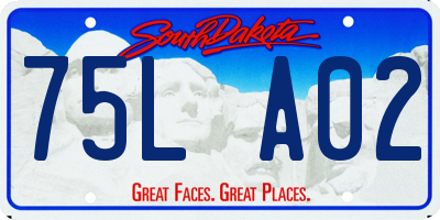 SD license plate 75LA02