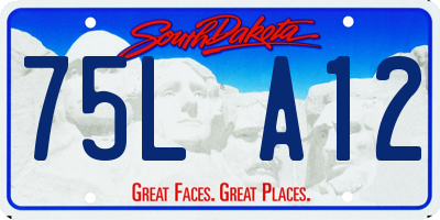 SD license plate 75LA12