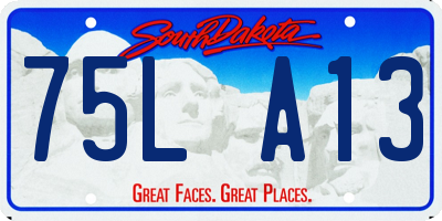 SD license plate 75LA13