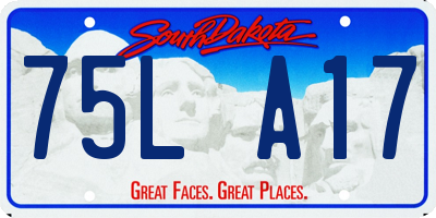 SD license plate 75LA17