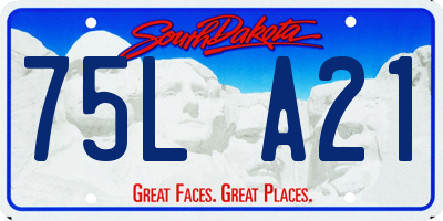 SD license plate 75LA21