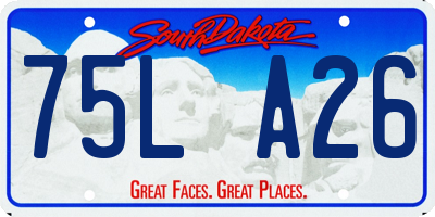SD license plate 75LA26