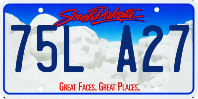 SD license plate 75LA27