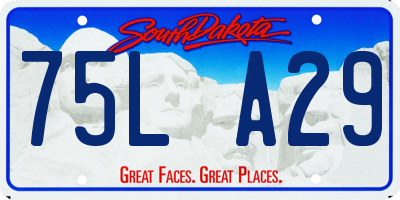 SD license plate 75LA29