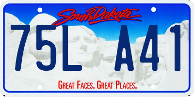 SD license plate 75LA41