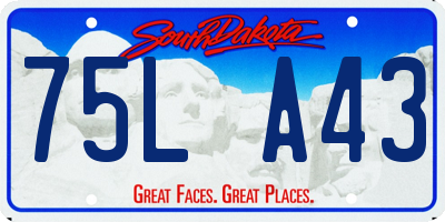 SD license plate 75LA43