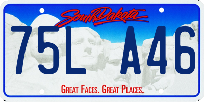SD license plate 75LA46