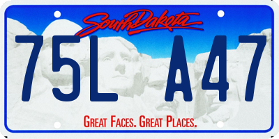 SD license plate 75LA47
