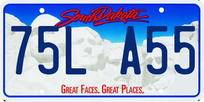 SD license plate 75LA55