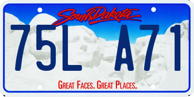 SD license plate 75LA71