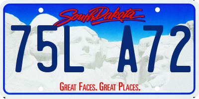 SD license plate 75LA72