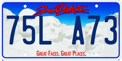 SD license plate 75LA73
