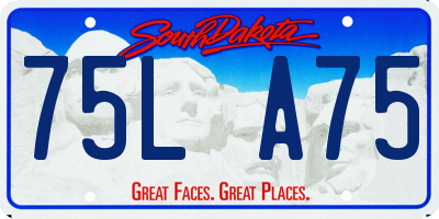 SD license plate 75LA75
