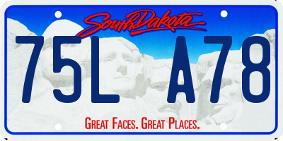 SD license plate 75LA78