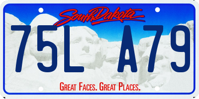 SD license plate 75LA79