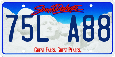 SD license plate 75LA88