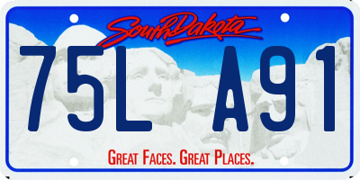 SD license plate 75LA91