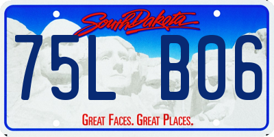 SD license plate 75LB06