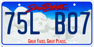 SD license plate 75LB07
