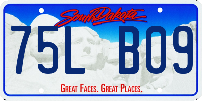 SD license plate 75LB09
