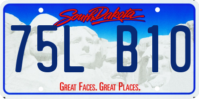 SD license plate 75LB10