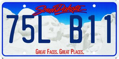 SD license plate 75LB11