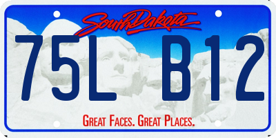 SD license plate 75LB12