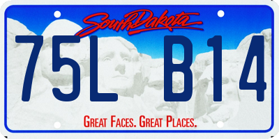 SD license plate 75LB14
