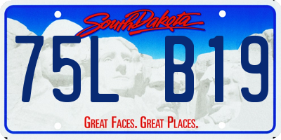SD license plate 75LB19