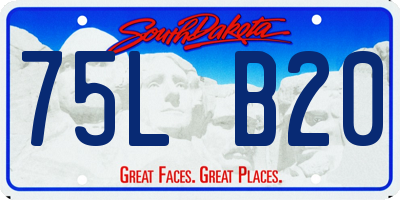 SD license plate 75LB20