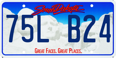 SD license plate 75LB24
