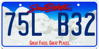SD license plate 75LB32