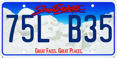 SD license plate 75LB35