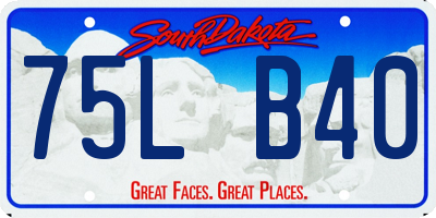SD license plate 75LB40