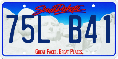 SD license plate 75LB41
