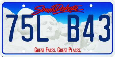 SD license plate 75LB43