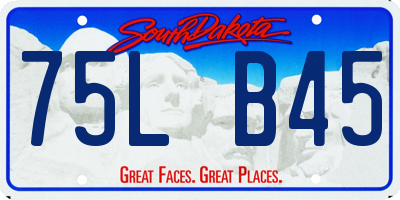 SD license plate 75LB45