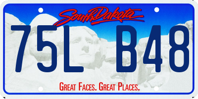SD license plate 75LB48