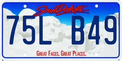SD license plate 75LB49