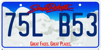 SD license plate 75LB53