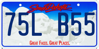 SD license plate 75LB55