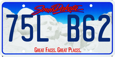SD license plate 75LB62