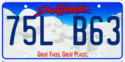 SD license plate 75LB63