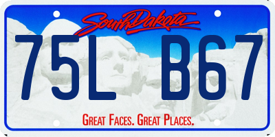 SD license plate 75LB67