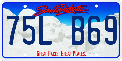 SD license plate 75LB69
