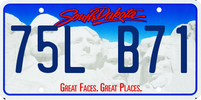 SD license plate 75LB71