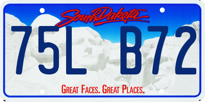 SD license plate 75LB72