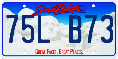 SD license plate 75LB73